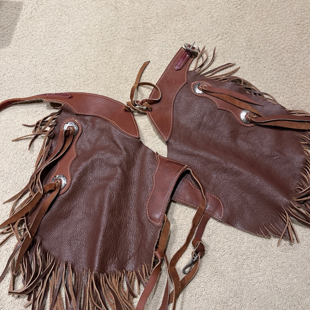 Kids leather chaps